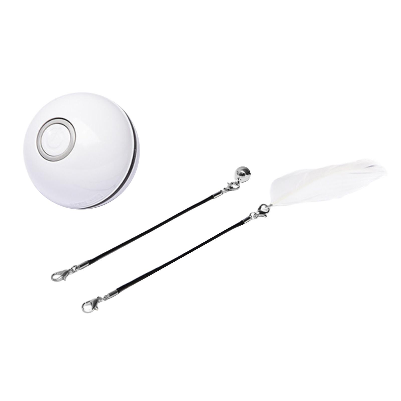 

Интерактивный мячик для кошек с LED-подсветкой, заряжаемый через USB, умная игрушка для питомцев белый