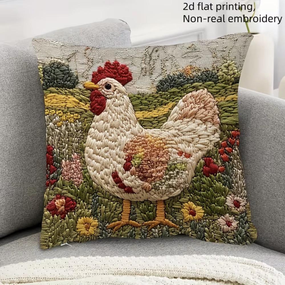 Sofa Pillow Pillowcase Skin-friendly Short Plush Cute Animal Cat Pillow Cover Living Room Cushion Cover Without Core