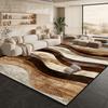 Warm Toned Wabi Sabi Style Living Room Carpet Decoration Bedroom Non-slip Soft Rug Large Area Washable Short Velvet Floor Mats