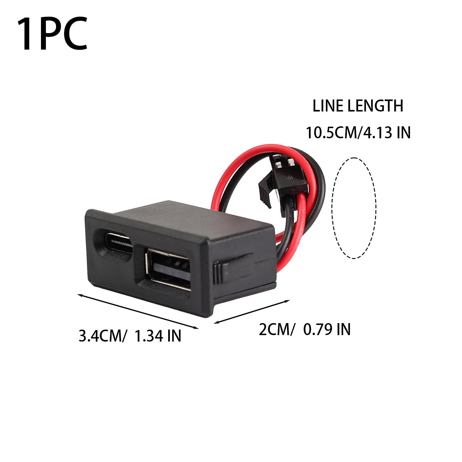 

2-in-1 Waterproof Dual-Layer USB Type-C Socket with Cable Connector and USB Type-C Light Charg Socket with Auto Cable Connector