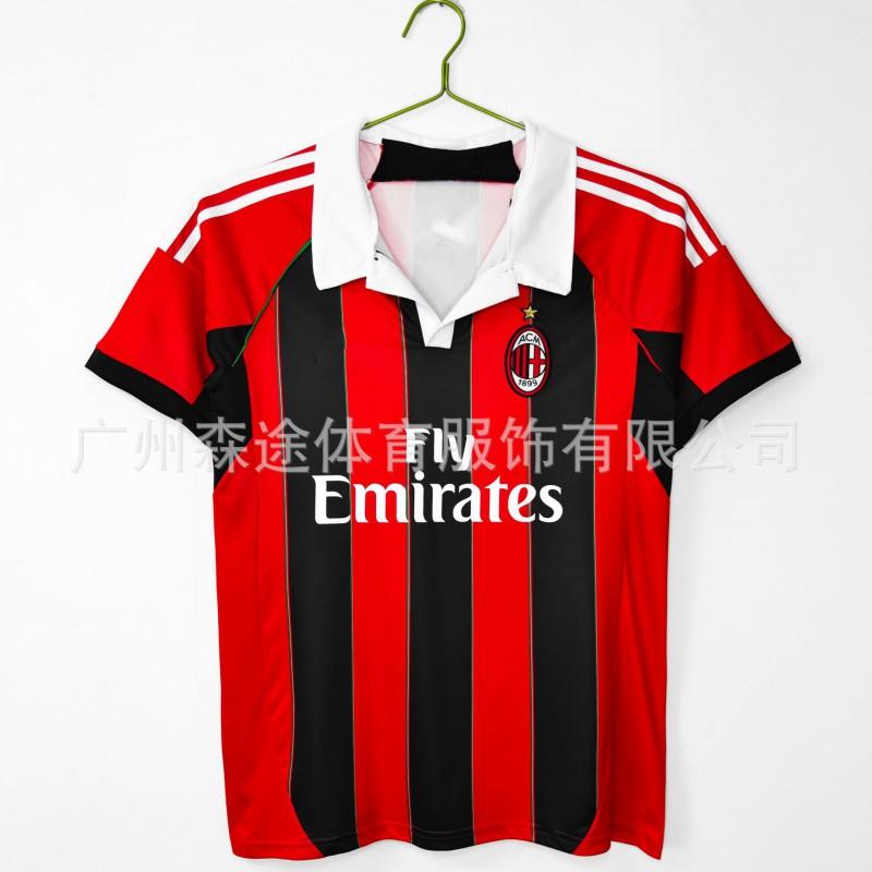 Vintage Football Jersey Short Sleeve Retro Soccer Shirt Men AC Milan Inter Roma Juventus