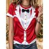 Summer Fashion Comfortable Loose Round Neck Short Sleeve Large Size T-shirt Abstract Style Role Playing 3d Pattern Women's Casual Sports T-shirt
