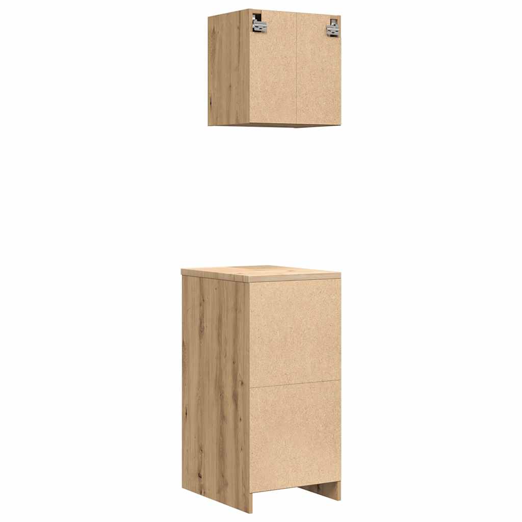 Garage Cabinets 2 pcs Artisan Oak Wood Based Material