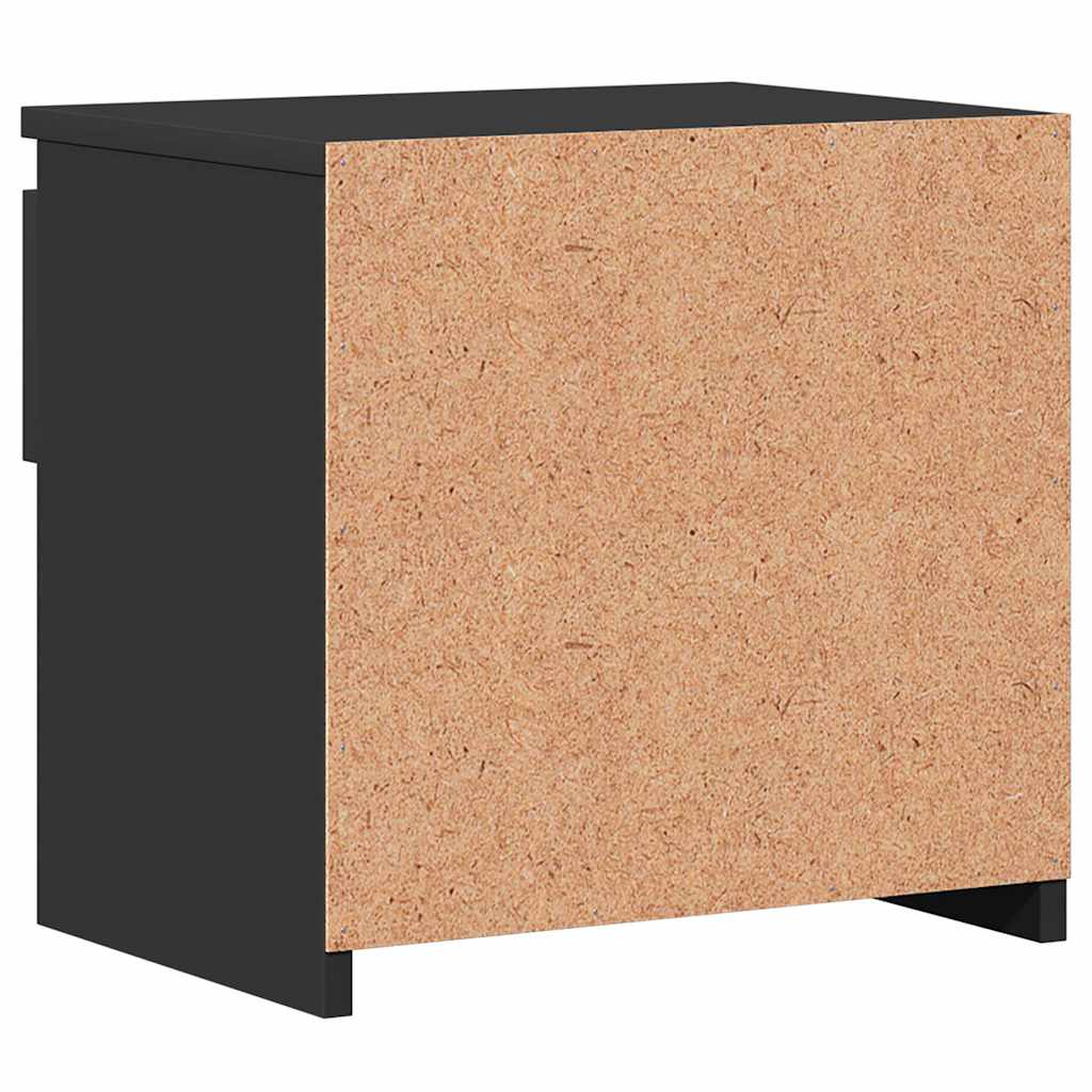 vidaXL Nachttische 2 Stk. Schwarz 40x30x39 cm Holzwerkstoff