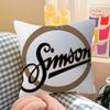 S-Simsons Logo Kissenbezug Kissenhülle Polsterung Sofa Wurfkissen Heimdekoration Kissenbezug