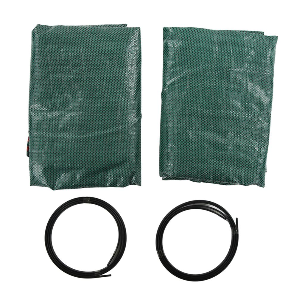 2Pcs Garden Waste Bags Green Reusable Anti Corrosion Heat Resistant Leaf Collection Bag with Handle 272L 72Gal 67x76cm