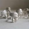 Unisex Frosted Mask Open Ring - Unique Face Design, High-End Jewelry for Index Finger