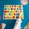 1Pcs Russian Alphabet Words Activities Wooden Pegged Puzzles,Russian Alphabet Jigsaw Words Kids Educational Learning Preschool Toy