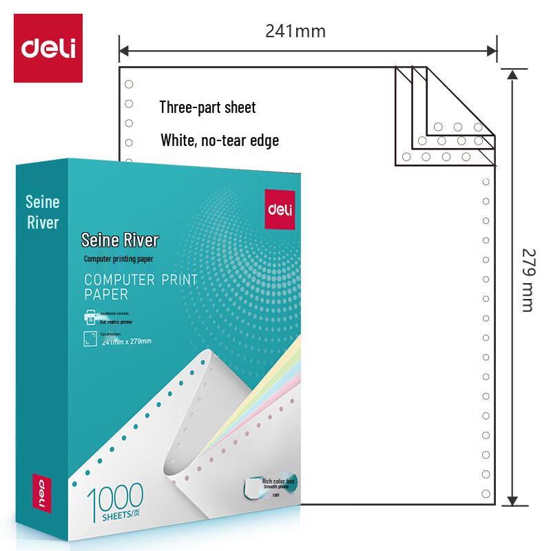 Deli 3-Part Computer Printing Paper