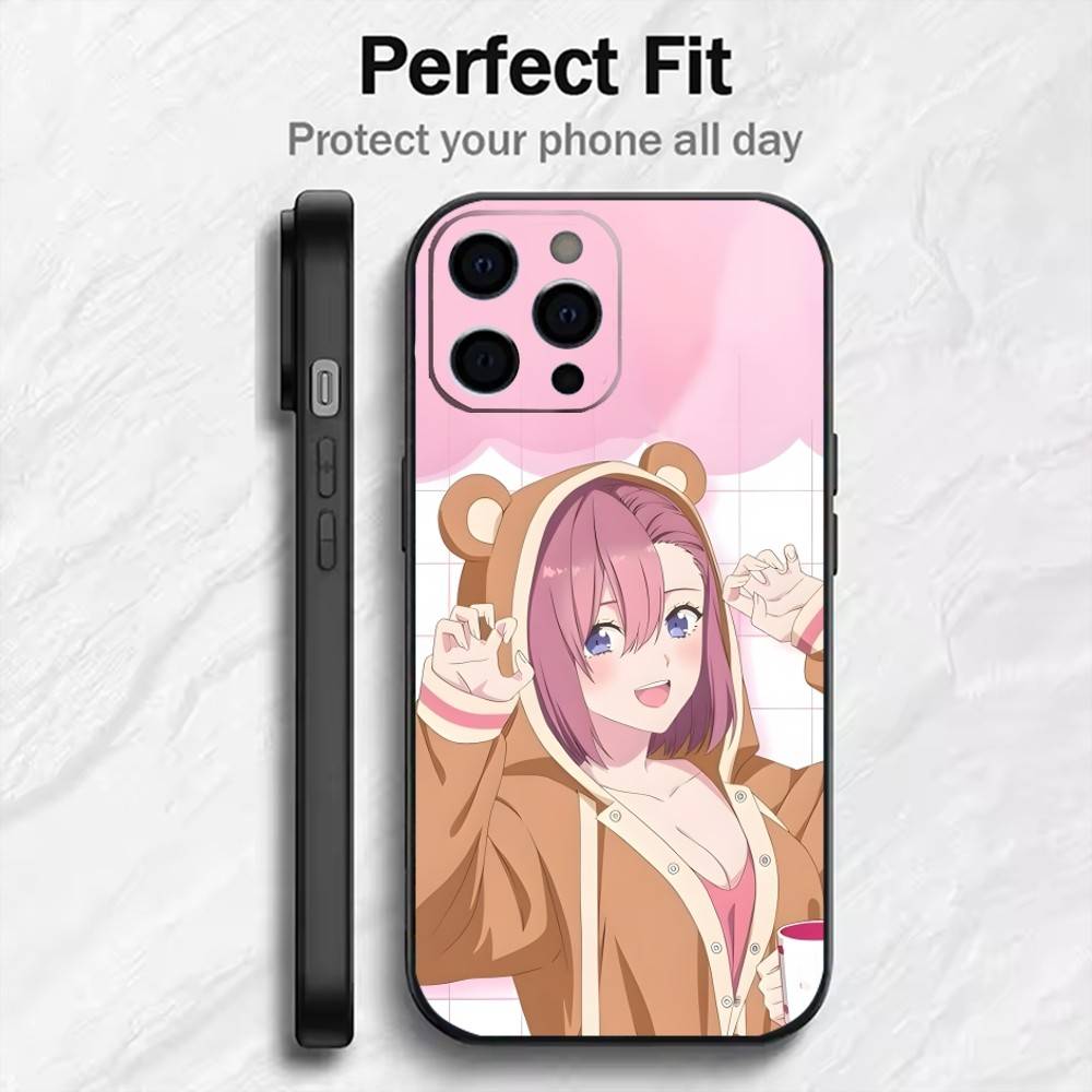 2.5D-S R-Ririsa x Mikari Handyhülle Für iPhone17,16,15,14,13,12 Plus,Max Weiche Silikon Schwarz Hülle