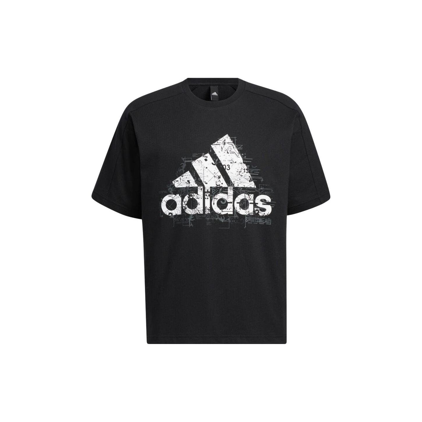 adidas City Escape Loose Fit Badge Of Sport Graphic T-Shirt Black Men s IA9429 L