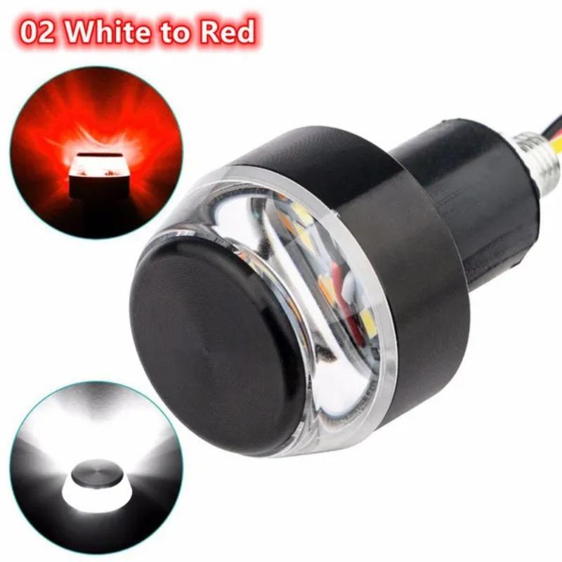 LED Motorcycle Turn Signals Light 22mm Motorcycle Handle Bar End Blinker Signal Lights