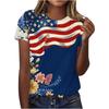 Women T Shirt 3D Printed Top Blouse United States 250th Print T Shirt Short Shirts Summer Tops Tees