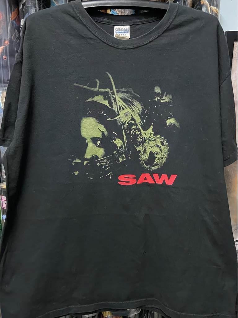 Unisexs And Unisexs Retro Saw Horror Tshirt Unisex Casual Round Neck Tshirt Comfortable Casual Wear All Year Round