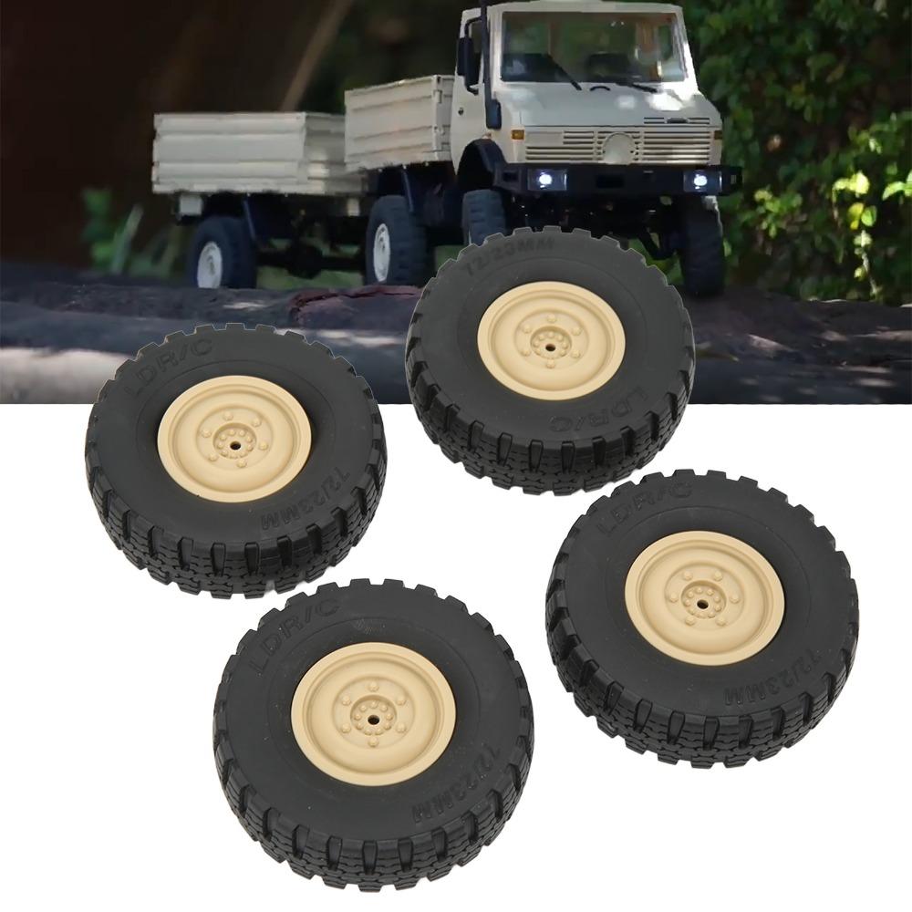 4Pcs/Set Rubber RC Car Wheels Replacement RC Tires for Unimog Model P06 RC Car Crawler Car