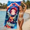 Customizable Personalized Beach Towels Demon Slayer Tanjiro Themed designs.Suitable for the Beach, Yoga, Sports;ideal As Beach Accessories