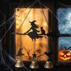 Vintage Witch Broom Wind Chime Rust Resistant Hanging Bell Ornament Metal Wind Chime  Holiday