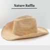 Neuer Sommer Strand Sonnenschutz Sonnenhut Damen Herren Handgewebt 100% Natürliche Raffia Jazz Strohhüte Einfach Gewellter Rand Cowboyhüte