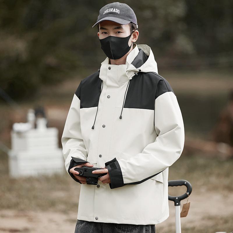 Mountain Outdoor Couple Jackets, Men's Sports and Casual Jackets, Windproof, Waterproof, Hooded Mountaineering Suits, Rainproof