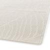 Tapis extérieur intérieur feuilles tissé crème 160x230