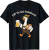 Off To Get Schnitzeled Funny Goose Oktoberfest German Beer T-Shirt