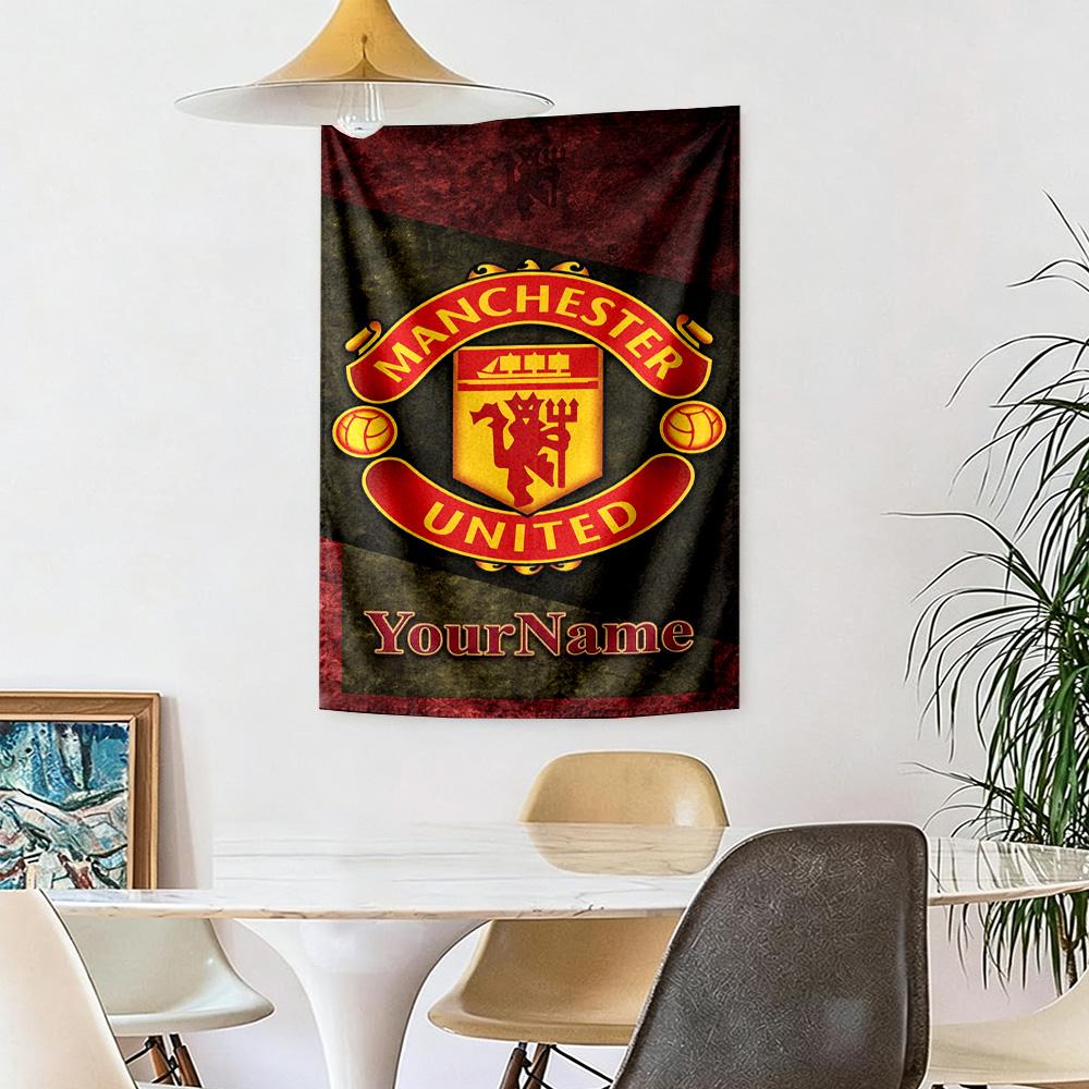 Manchester Custom Your Name Wall Decor Tapestry Art For Pet Memorial Birthdaywedding Party Backdrop Family Gift