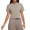Nike T Shirts Women's Olive Gray Crew Neck Moderate DA0324-081