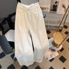 White Loose Jeans Women Spring Summer High Waist Wide Leg Pants Fashion All-matched Thin Denim Long Pants