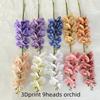 Latex 9-Heads Artificial Butterfly Orchid  3Dprint  Large Size  Fake Phalaenopsis Silicon PU Real Touch Wedding Home Decor