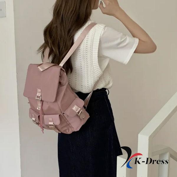 Ryggsäck med dragsko för laptop och iPad, Bärrem, Nylon, Enkel ficka