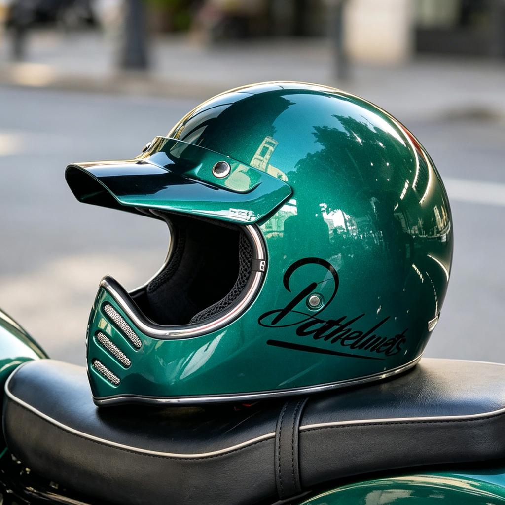 Off-Road Motorcycle Helmet Eagle Beak Vintage Cruise Space Helmet Specialized Headgear for Motorbikes
