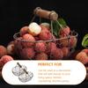 2Pcs Small Metal Basket for Kitchen Use Rustic Iron Wire Storage Basket with Handle Fruit Vegetable Organizer Bread Snack Holder