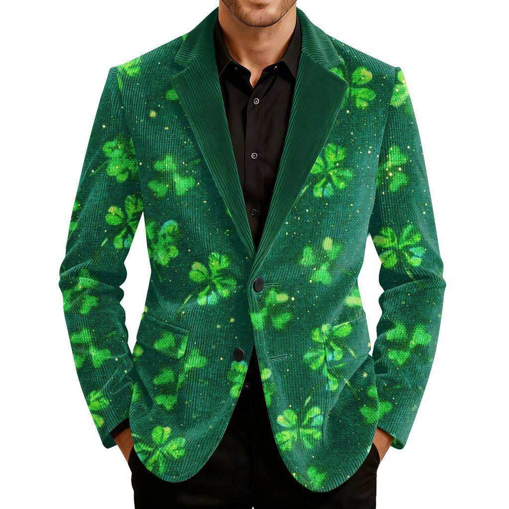 Herren Druck Kord Warm Taschen Anzugjacke Cardigan Herren Freizeitanzug