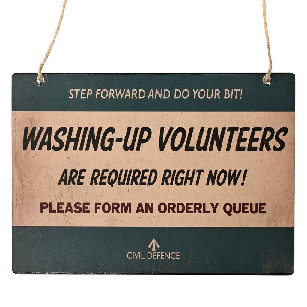Harvey Makin Civil Defence Washing Up Plaque
