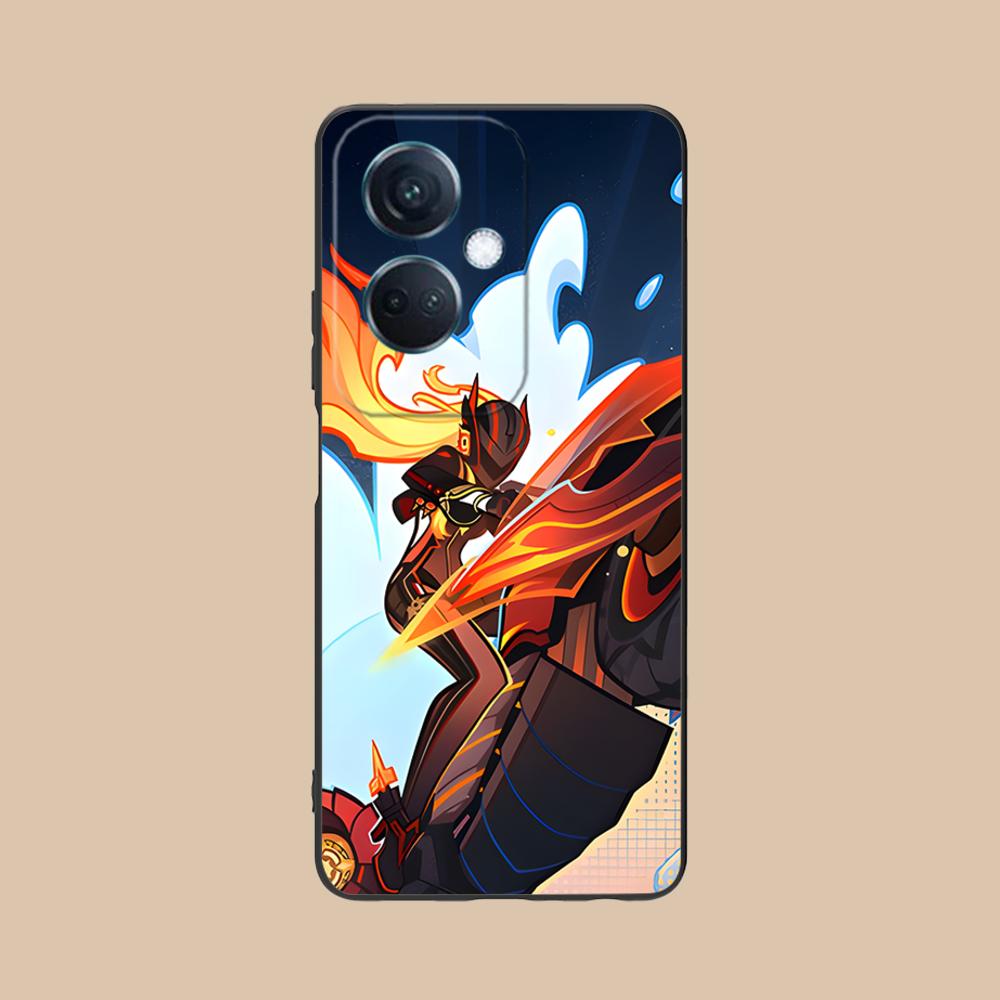Game GI Mavuika Matte TPU Mobile Phone Case for OPPO Reno 14 13 12 11 10 9 8 7 6 5 F T Pro 5G Colorful Printing Cover