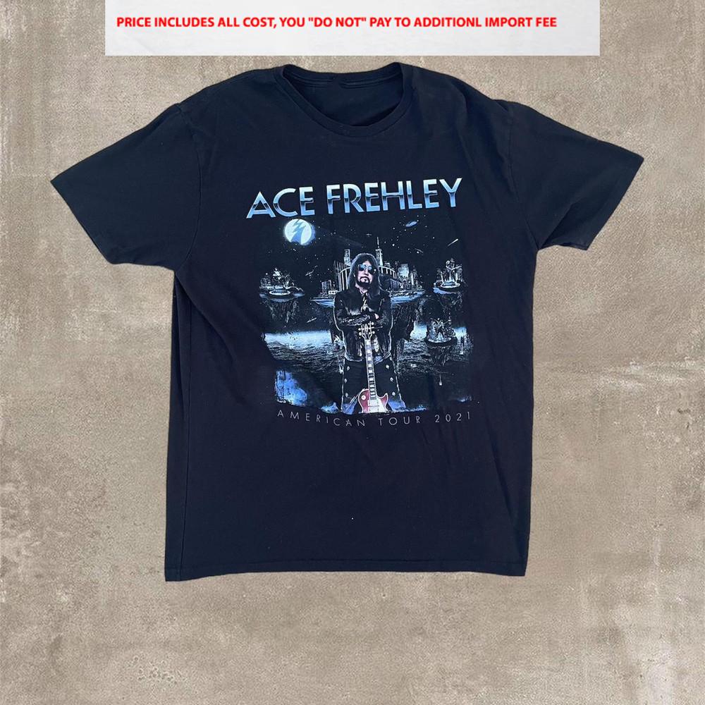 Ace Frehley 2021 American Cotton Black S5XL TShirt BB443 Unisex T-Shirt S