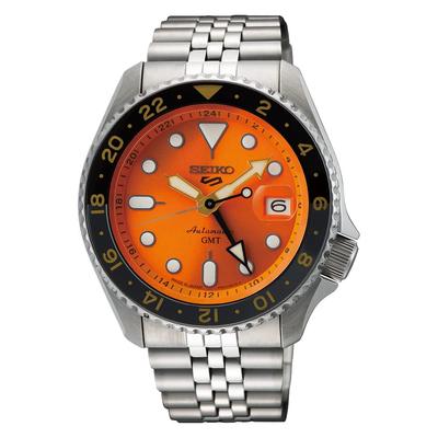 SEIKO 5 SPORTS SKX Modello GMT Stile Sportivo Meccanico Automatico Edizione Limitata Modello Made in Overseas Orologio, Edizione, Uomo, Giappone, Arancione, SSK005,
