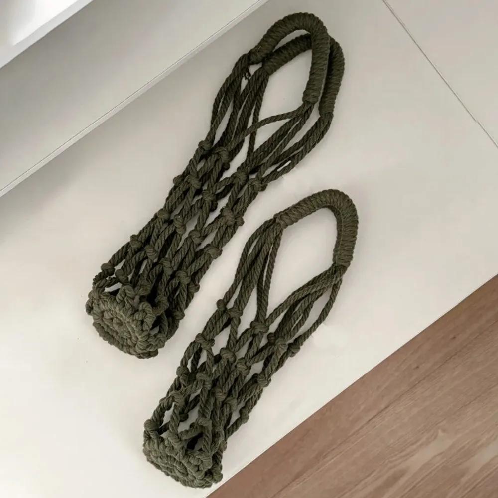 Practical Woven Water Bottle Bags Hollow Out Net Bag Cup Cover Portable Carrying Bag