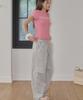 LOSSYROW Grid Nylon Track Pants Silver