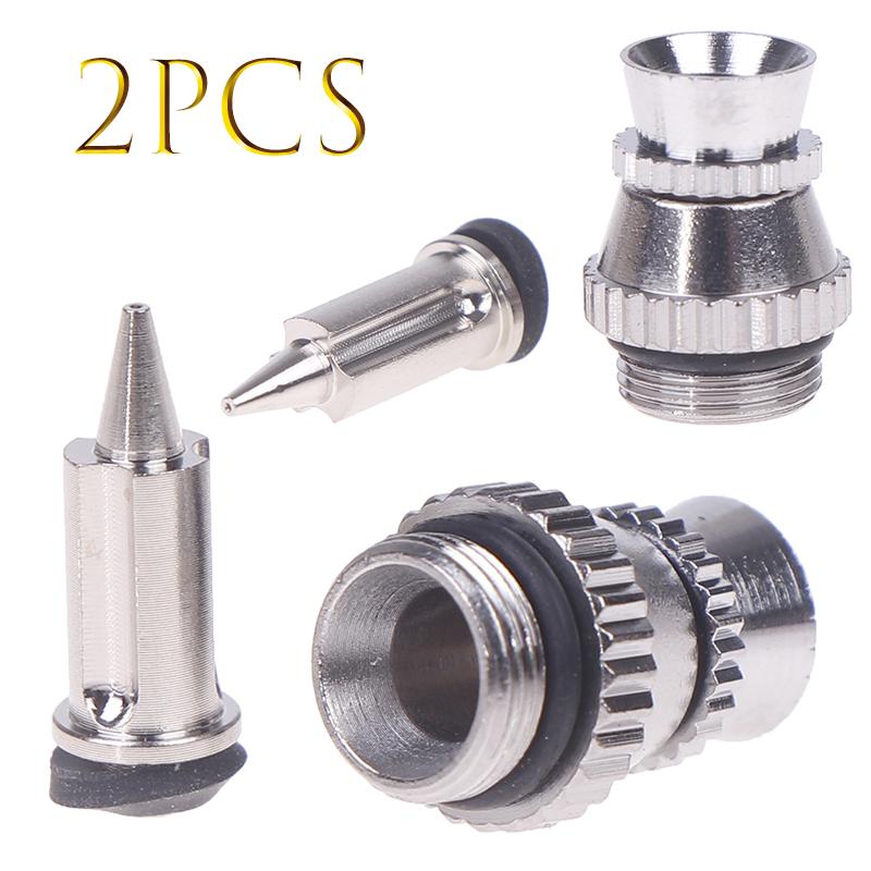 Metall-Spritzpistolen-Düsenaustausch-Kit mit 0,3-mm-Spitze und Abdeckungen, Unbeladenes Spritzpistolen-Zubehör-Set