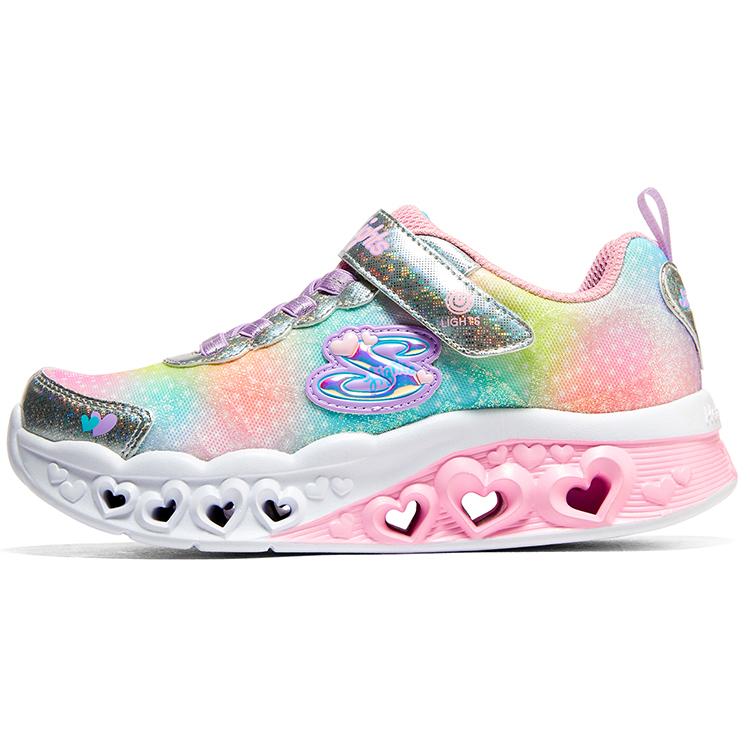 Skechers Flutter Heart Lights Comfortable Durable Low Top Kids Casual Shoes Kids casual shoes Pink 302315L-SMLT 34