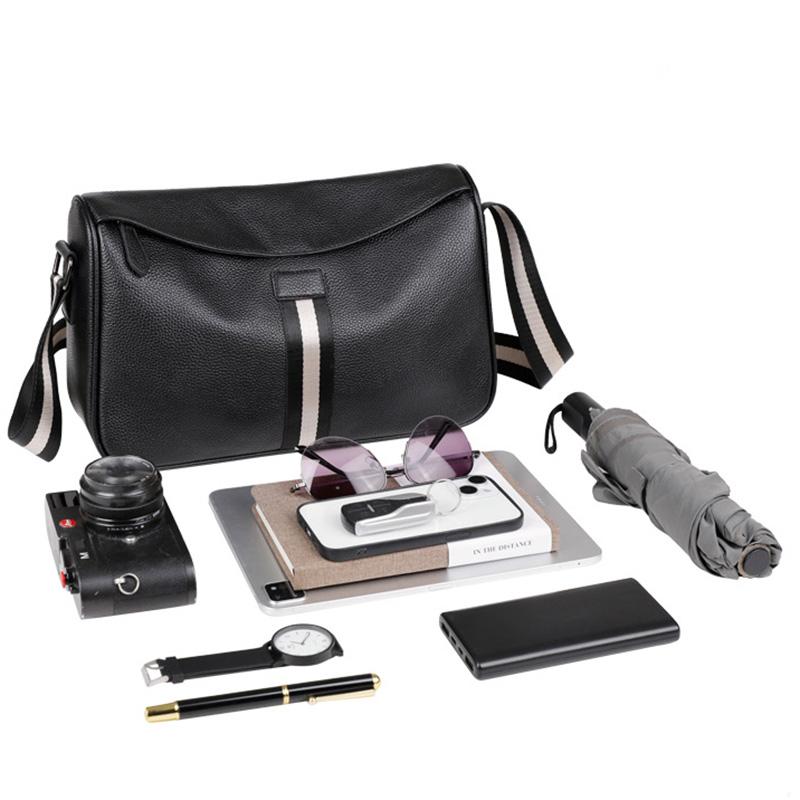 New Design Men Bag Soft Genuine Leather Boy's Flap Cowhide Leather Shoulder Bag Men's Crossbody Messenger Bags Fashion Style