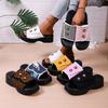 Platform Sandals for Women Wedges Sandals Comfortable Open Toe Slides Sandals Women's Slip On Chunky Heels Sandals Dressy Summer Beach Walking Shoes
