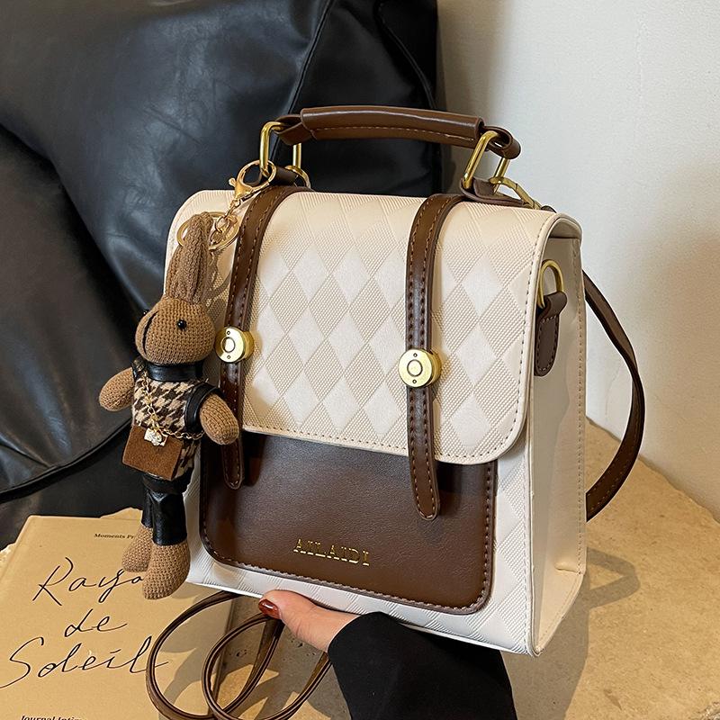 Niche Design 2025 Retro Korean Women’s Fashion Backpack & Handbag