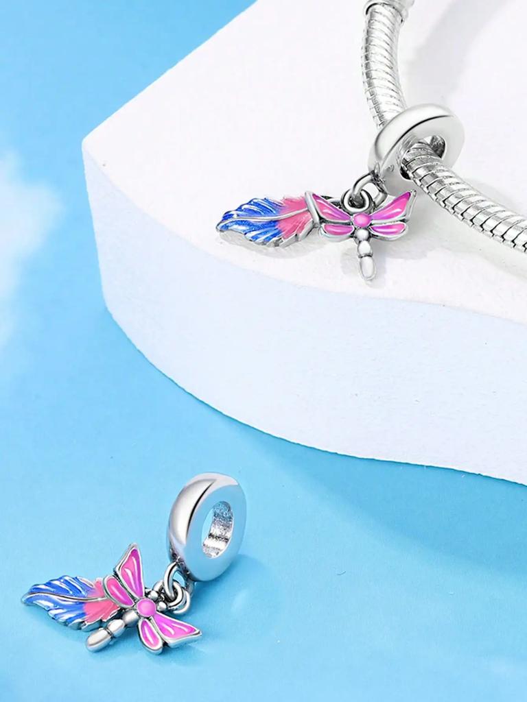 Copper Colors Dragonfly Sunflower Rose Beads Charm Pendant For Original Bracelet For Women Diy Jewelry Love Gift