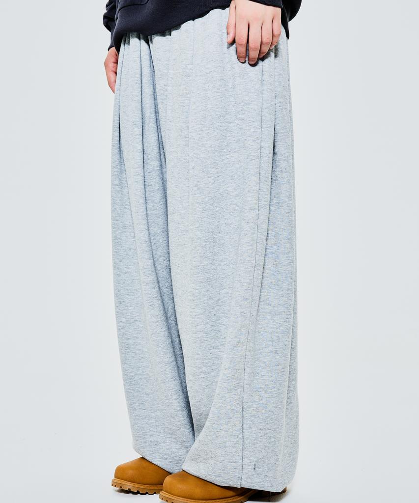 Eonoideu Three-Puck Wide Sweatpants Lq6Pu188_Melange Grey
