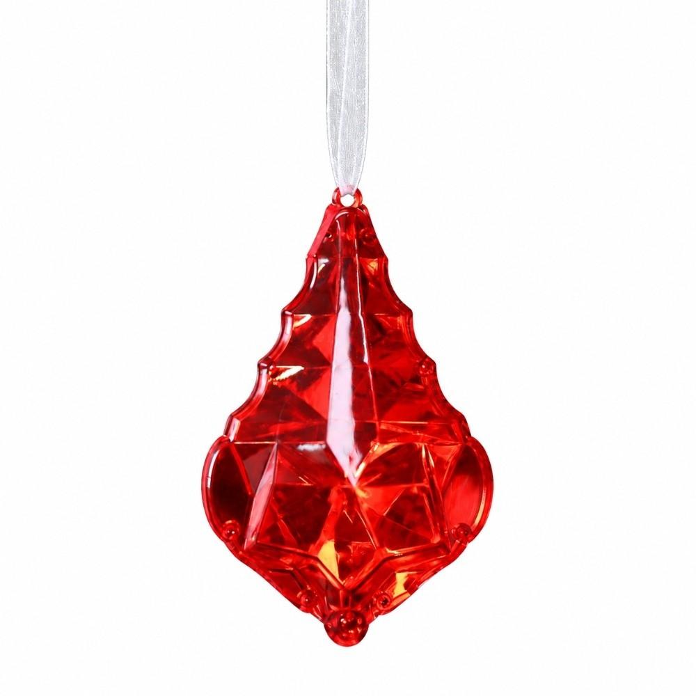 Faceted Christmas Tree Ornament Plastic Faceted Tree Ornament Window Hanging Decor