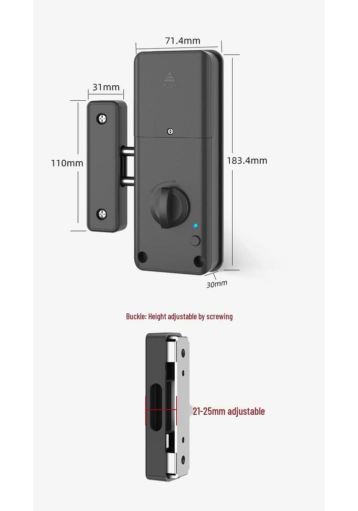 Invisible Smart Card Swipe Remote Control Door Lock - No Drilling Required for Indoor Wooden Doors