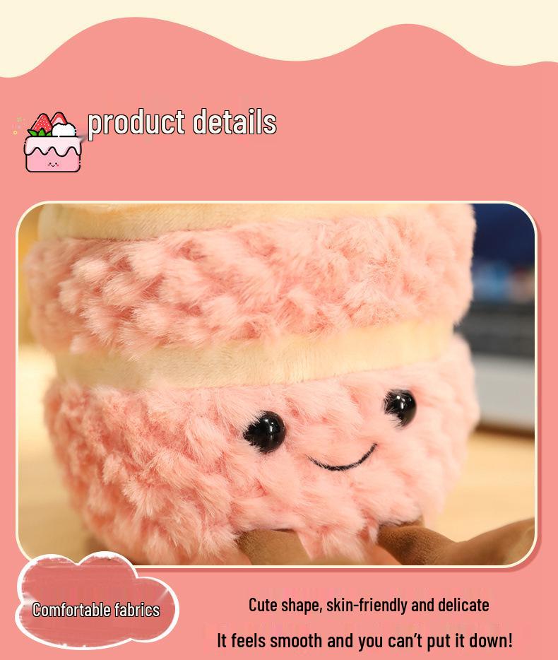 Illuminated Musical Birthday Cake Doll Plush Toy Gift for Girls