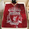 Liverpool Mintás Flanell Takaró, puha dobás hálószobába, kanapéra, mosható, fociszurkolói ajándéktárgy, nagyszerű ajándék.
